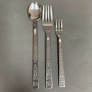 Serta by Imperial Stainless Steel Teaspoon Forks Cocktail Flatware Lot of 3